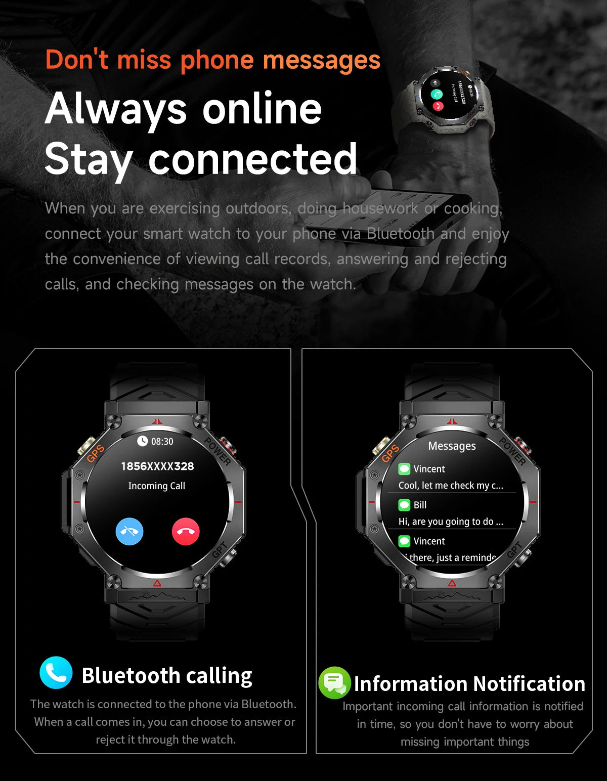 T-Rex 3 Ultra Reloj Inteligente Militar 10ATM