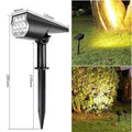Lámpara alimentada por energía Solar de 1/2/3 piezas, 7LED, foco Solar ajustable en el suelo IP65, luz de pared impermeable para paisaje, iluminación exterior