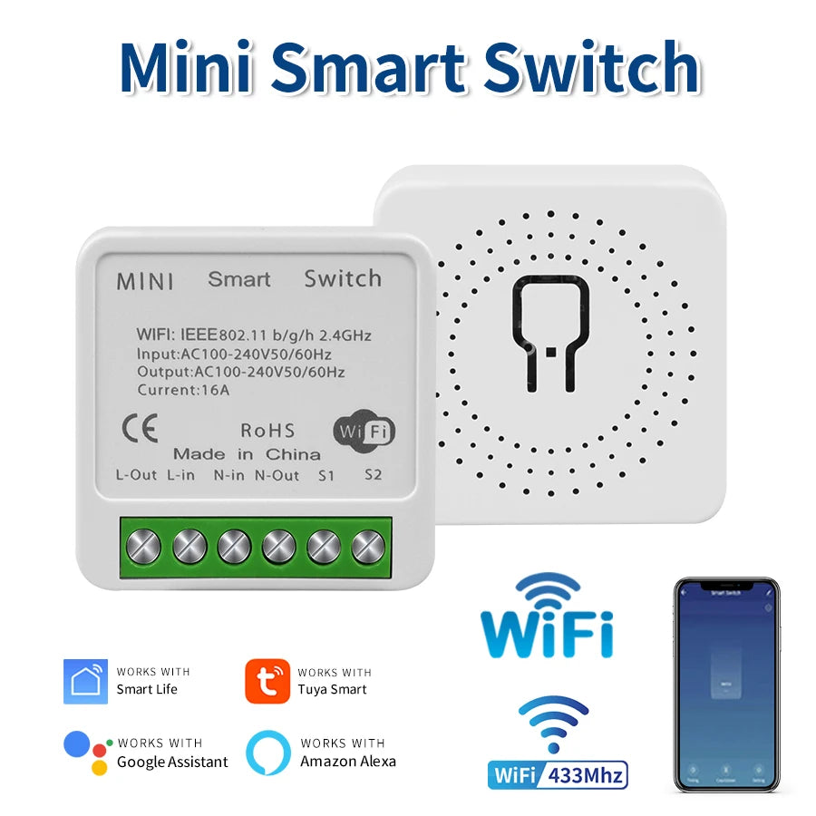 Interruptor WiFi Inteligente Tuya 16A 20A con Receptor