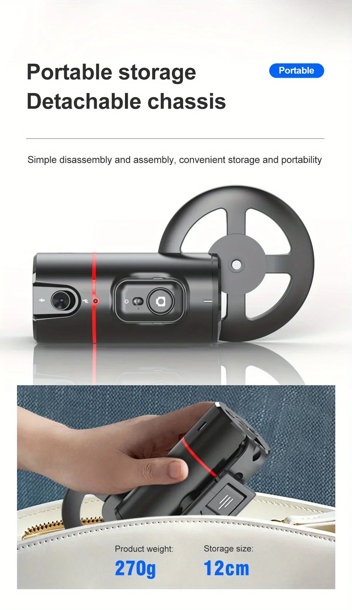 Soporte para Teléfono de Escritorio P02 con Seguimiento Facial 360 °   Gimbal Giratorio Automático para iPhone 16 15 Samsung S23 Xiaomi, Palo Selfie de Mano