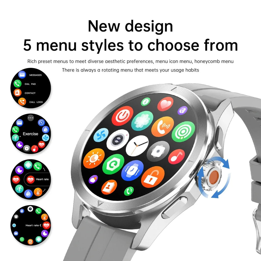 Nuevo para Xiaomi S4 Ultra deportes al aire libre reloj inteligente hombres 1,53 pulgadas AMOLED NFC GPS brújula ritmo cardíaco impermeable BT llamada Smartwatch