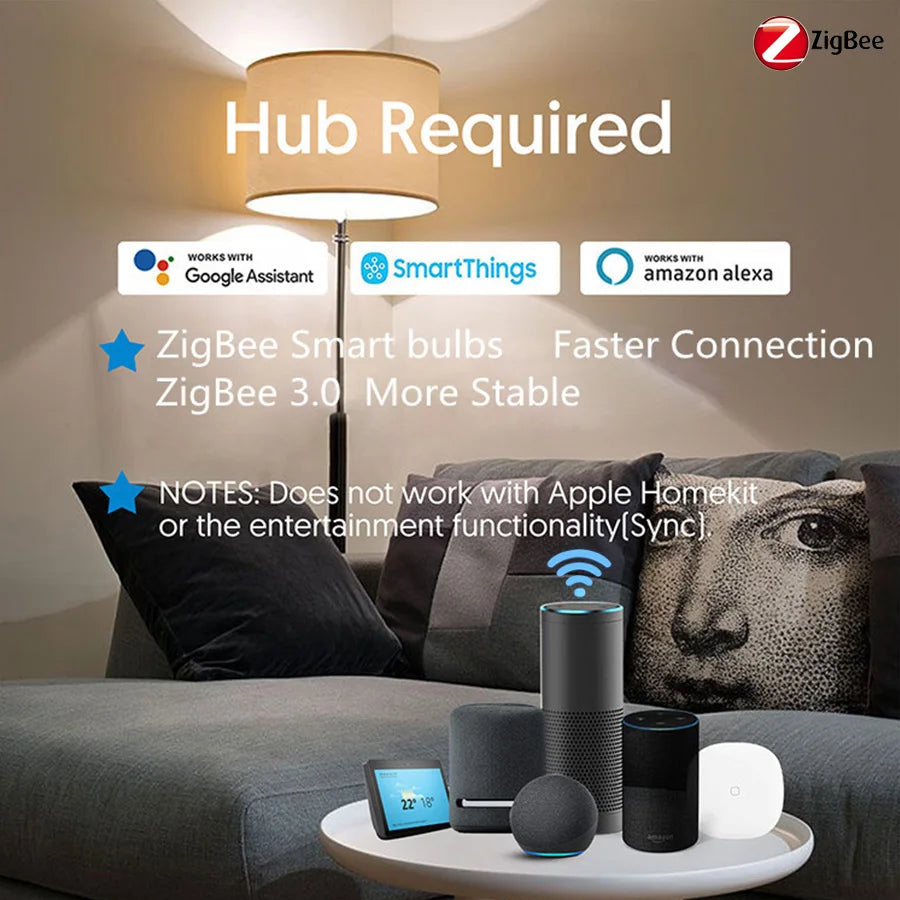 Foco LED Regulable WiFi Zigbee Compatible con Alexa