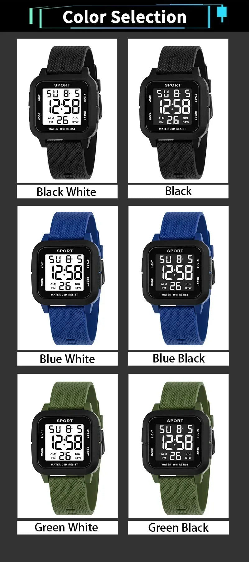 Reloj Deportivo Ultrafino Luminoso MAYZHISU Pareja