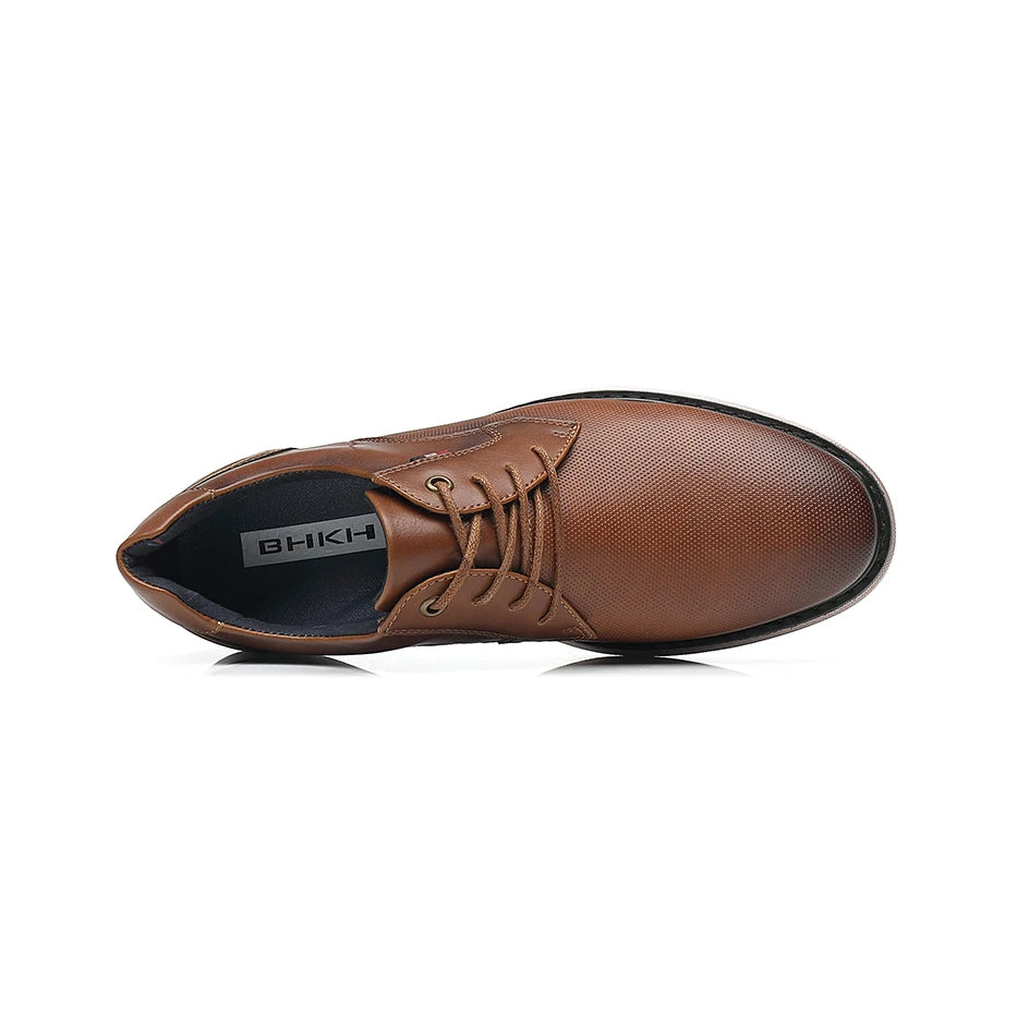 Zapatos de Hombre, Zapatos Casuales de Marca de Lujo, Cómodos, con Cordones, Estilo Ejecutivo, Zapatos de Vestir BHKH