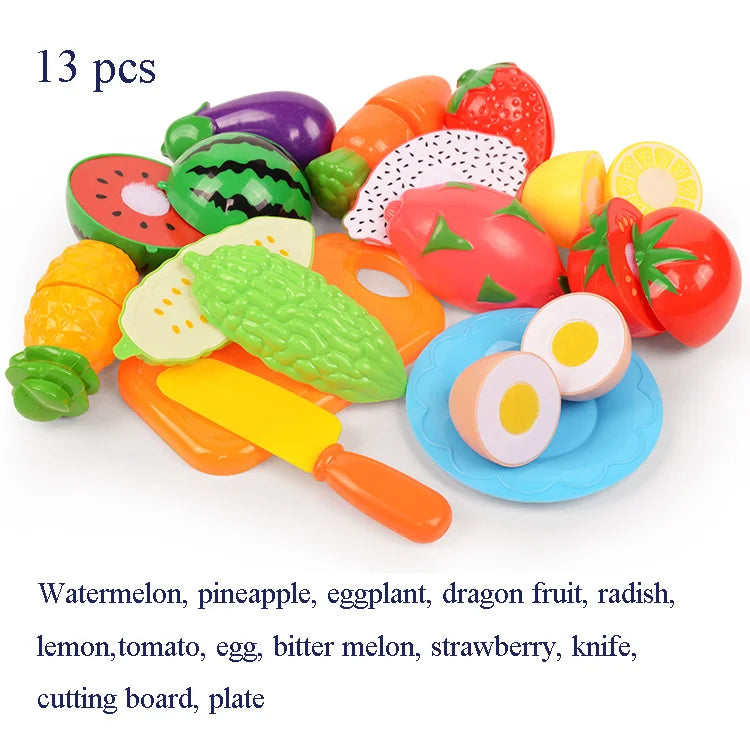 Juego de Corte de Frutas y Verduras para Niños Set de Cocina