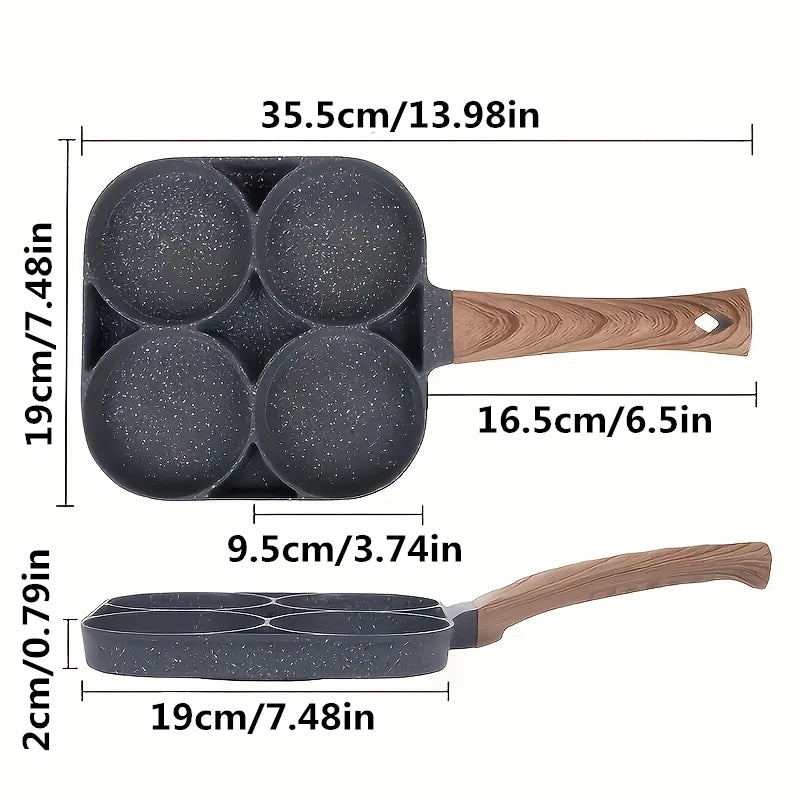 LMETJMA sartén para huevos sartenes antiadherentes para panqueques 4 tazas utensilios de cocina sartén para panqueques sartén para huevos adecuada para estufa de Gas Cocina de Inducción JT87