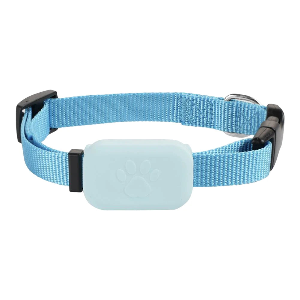Rastreador GPS Bluetooth para mascotas, collar ajustable, localizador para perros y gatos, resistente al agua, antipérdida, dispositivo de seguimiento en tiempo real para iOS/Android