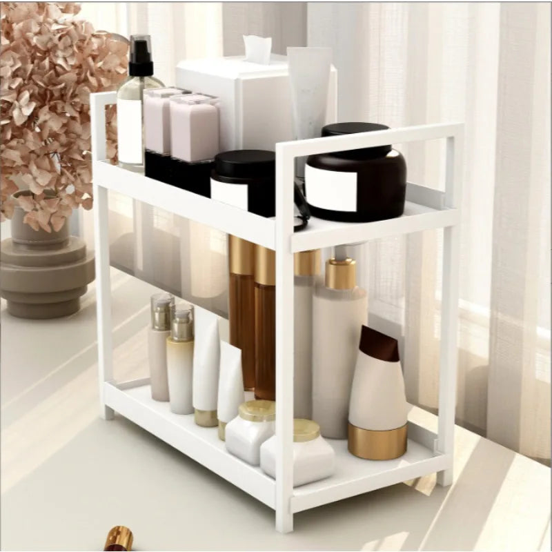Organizador de escritorio de dos niveles para cosméticos y perfumes