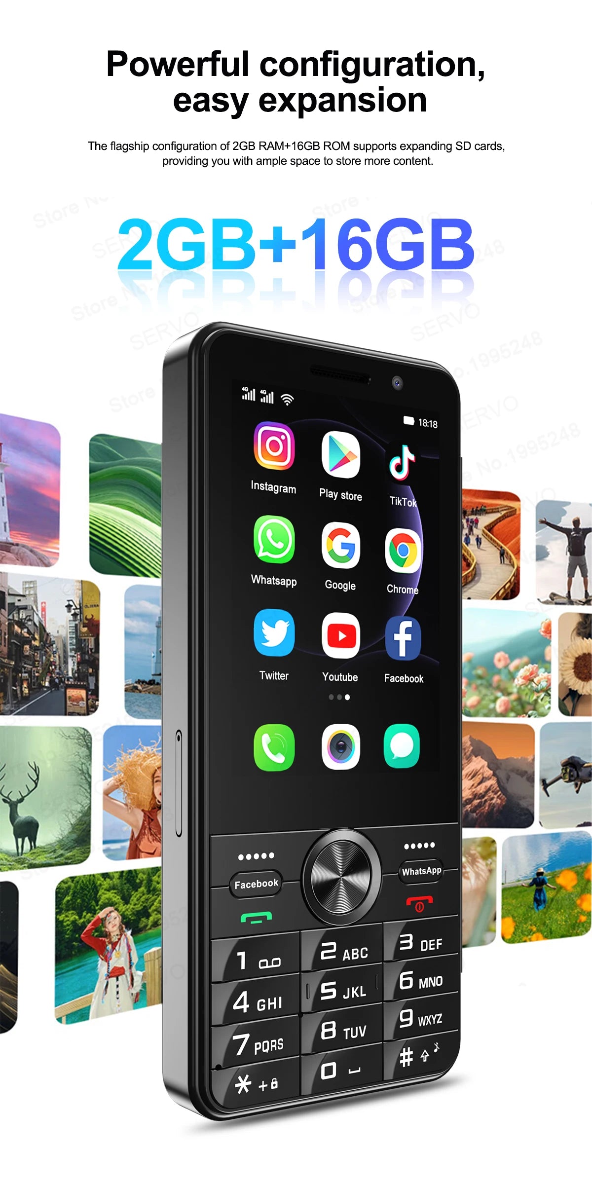 SERVO F24 PRO – Celular 4G Android 3.5" Doble SIM 2+16GB
