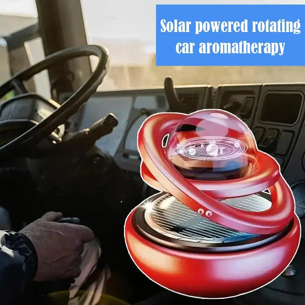 Ambientador Solar Giratorio para Coche, Difusor de Aromaterapia, Perfume para el Interior del Vehículo, Fragancia en Aerosol sin Pastillas ﻿