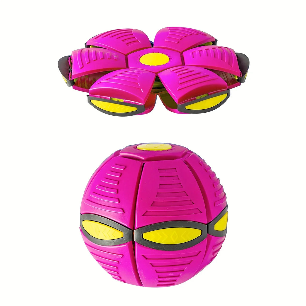 La pelota que rebota con platillo volador es un juguete duradero, elástico y divertido para perros, adecuado para actividades y ejercicios al aire libre