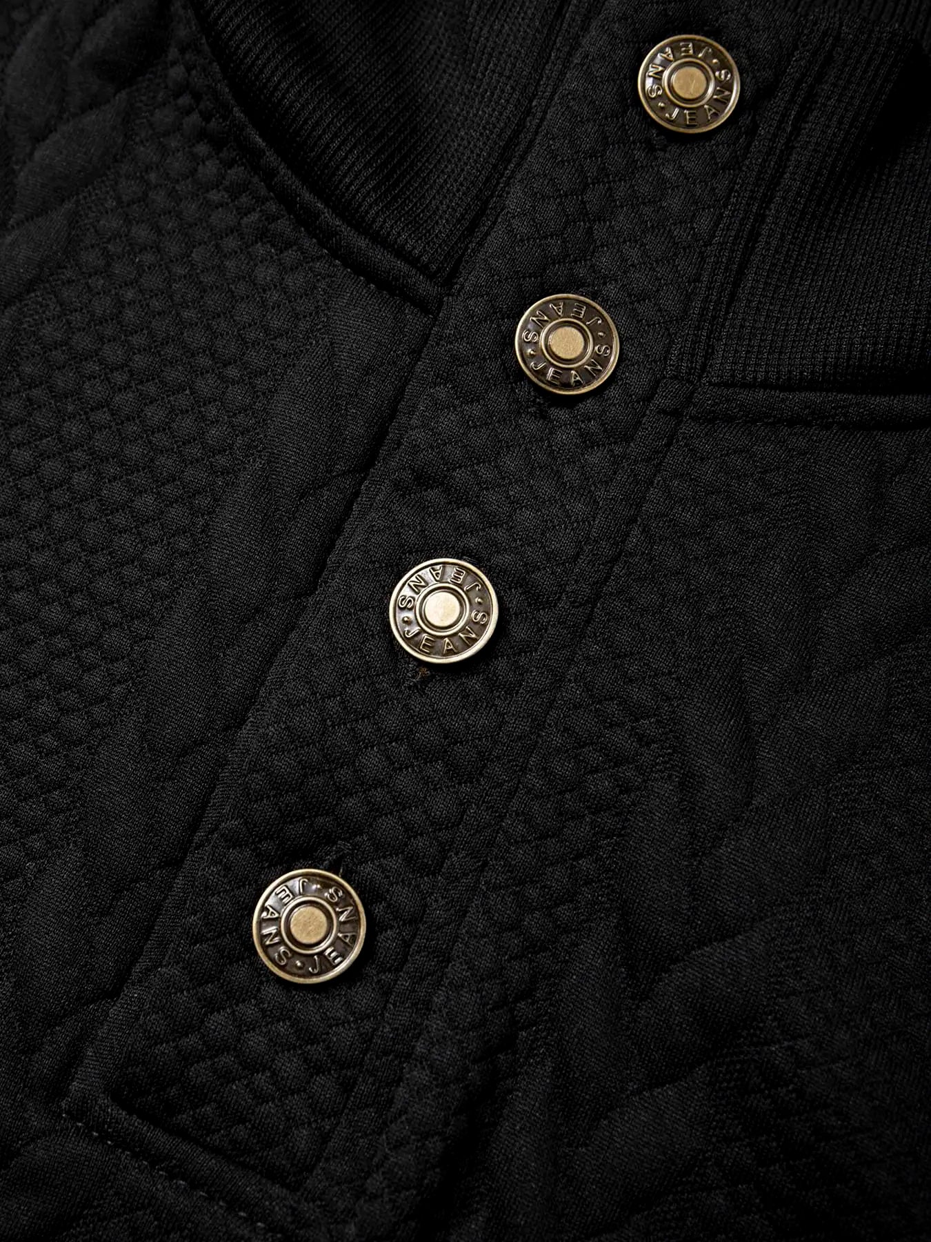Suéter Tejido Jacquard Hombre Cuello Alto con Botones