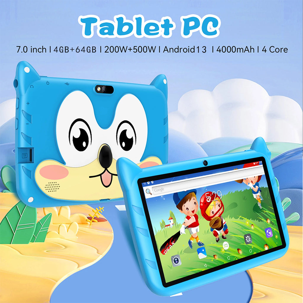 Nuevo Google 5G WiFi tabletas para niños 7 pulgadas Quad Core 4GB RAM 64GB ROM barato para niños regalo educativo aprendizaje 4000mAh Tablet Pc
