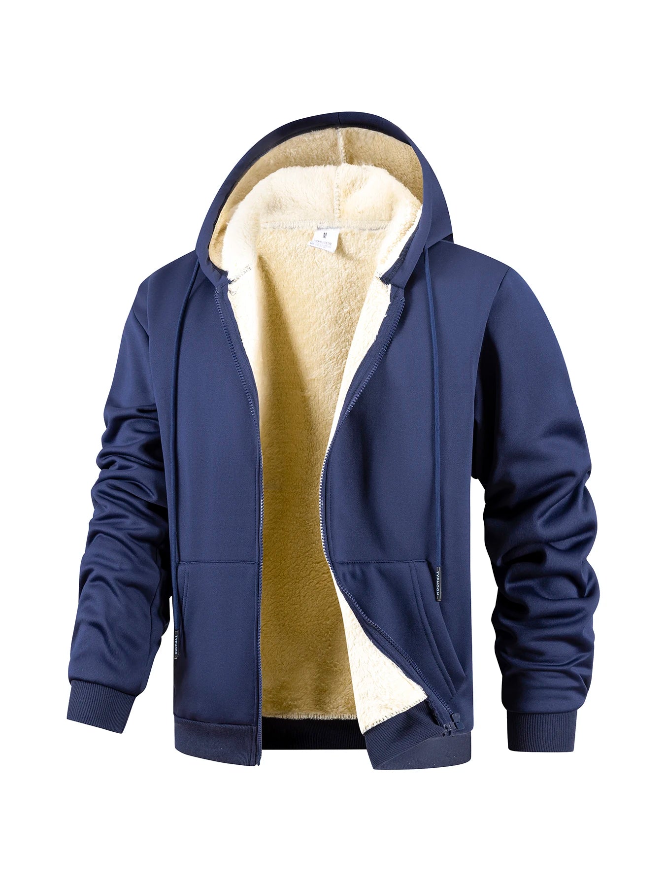 Buzo con Capucha y Cremallera de Vellón para Hombre