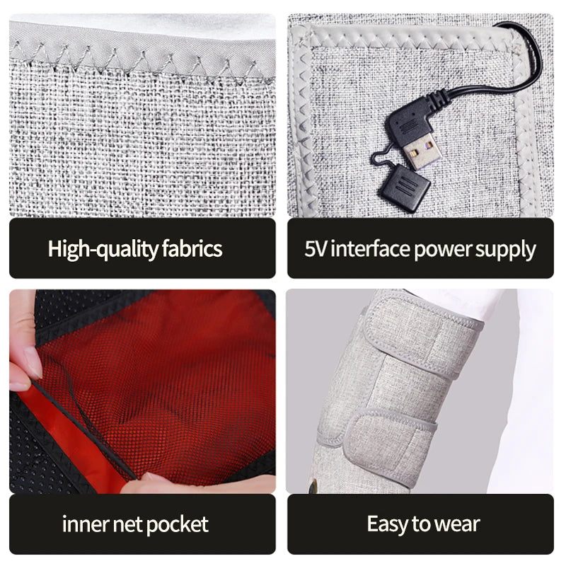 Masajeador de codo eléctrico con luz roja, ajuste de 3 niveles, relajación muscular y comodidad de las articulaciones, cuidado del codo para fanáticos/mayores de fitness