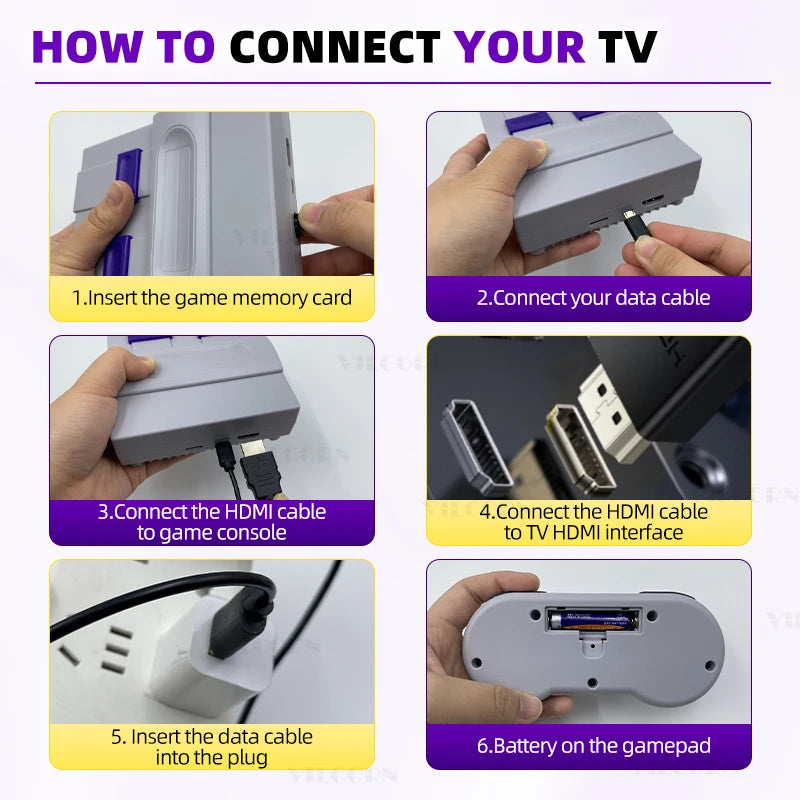 Mini consola de videojuegos Retro Dendy inalámbrica de 16 bits, más de 4400 juegos para consola Super NES SFC FC 4k para SNES