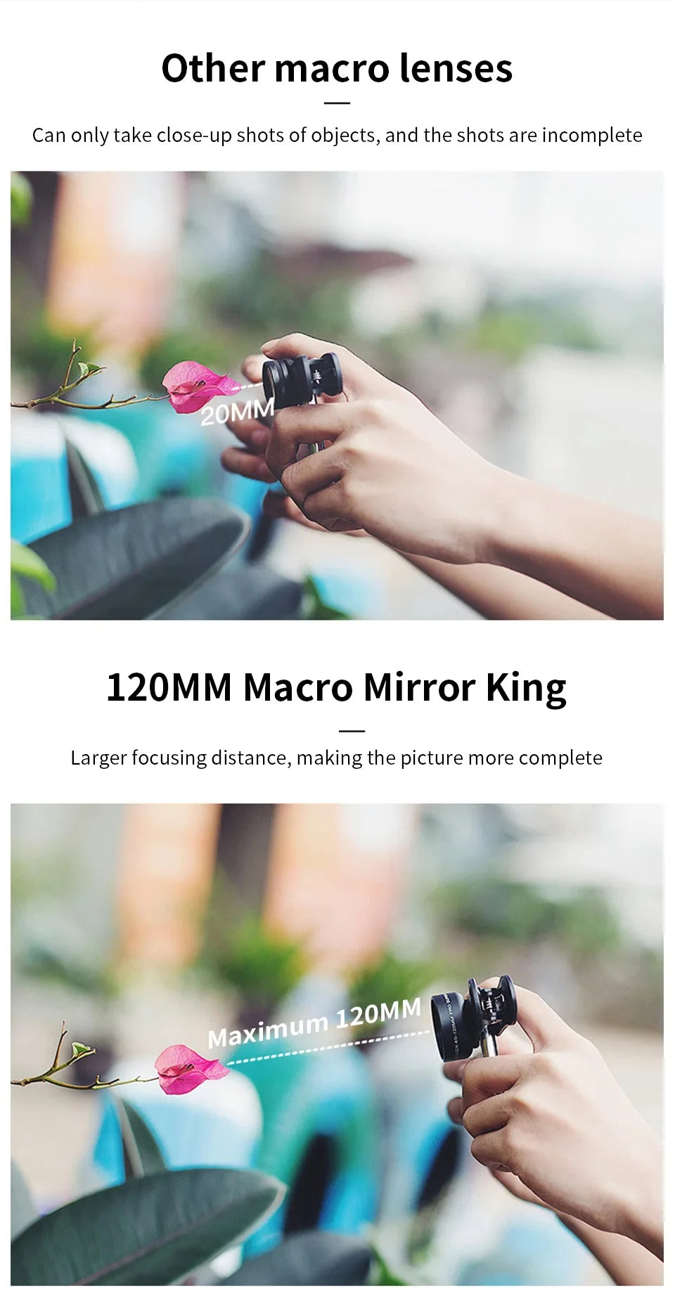 Lente Macro 120MM 10X HD 5K para iPhone y Android