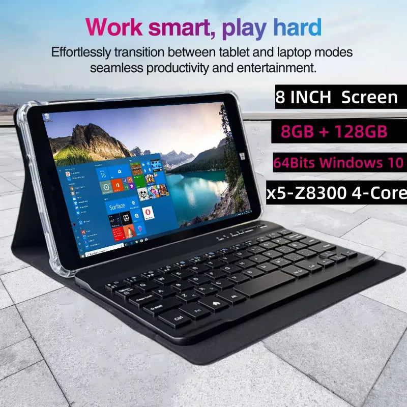 Tabletas con 8 GB de RAM, 128 GB de ROM, Pantalla de 8 Pulgadas, Windows 10, CPU Intel Atom X5-Z8300 de Cuatro Núcleos y 64 bits, Resolución IPS de 1280 x 800, Puerto HD-MI