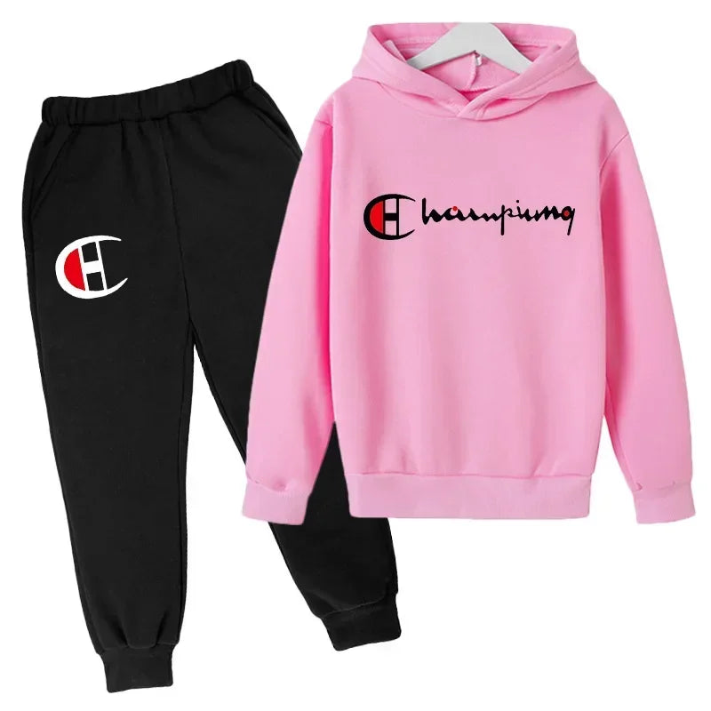 Conjunto buzo con capucha y pantalón deportivo para niños
