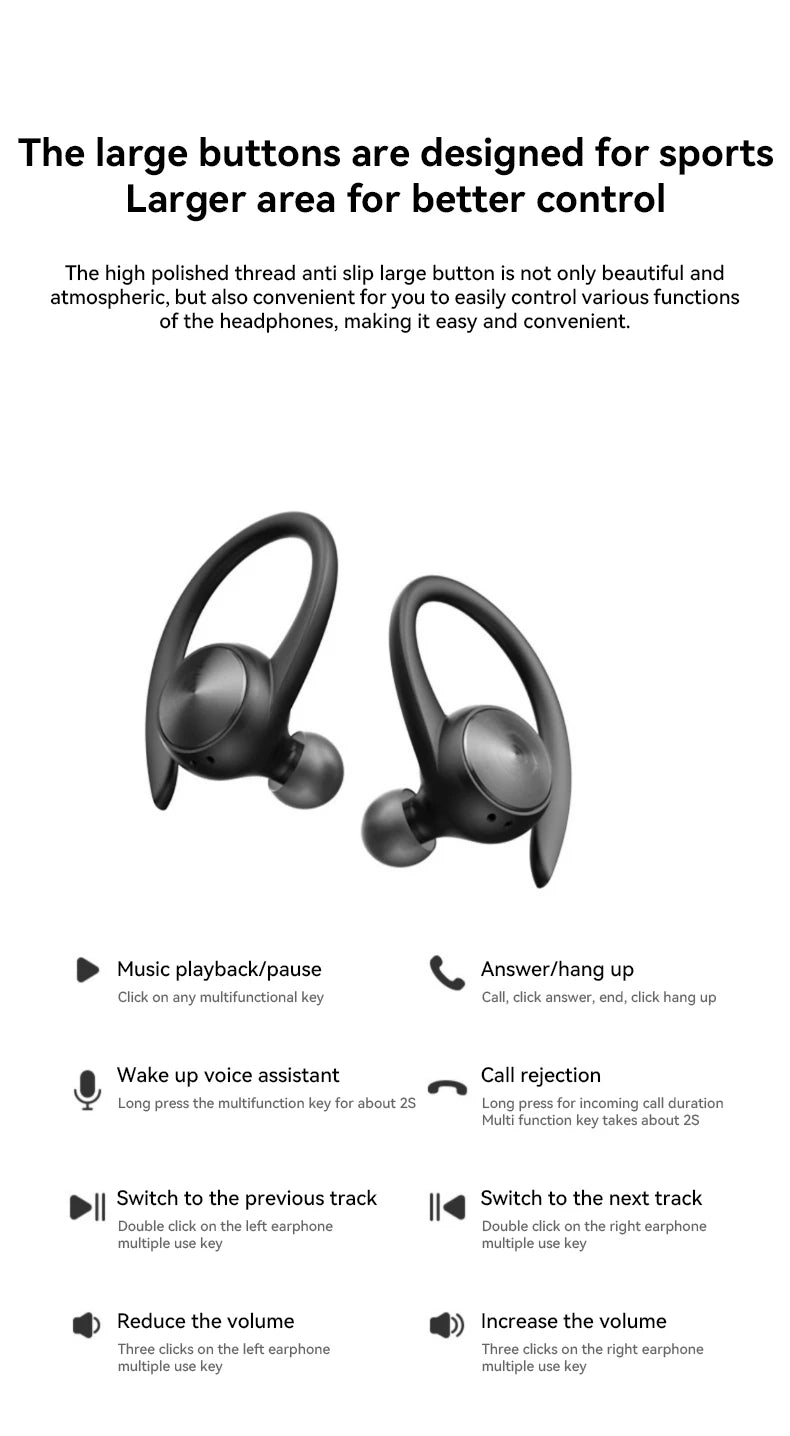 MZYMI Auriculares Bluetooth 5.3 Pantalla Digital