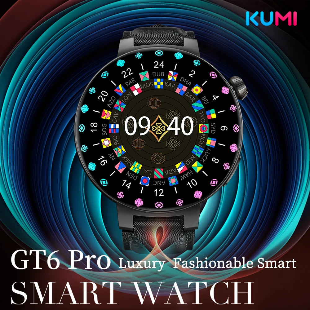 KUMI GT6 Pro Reloj Inteligente AMOLED NFC