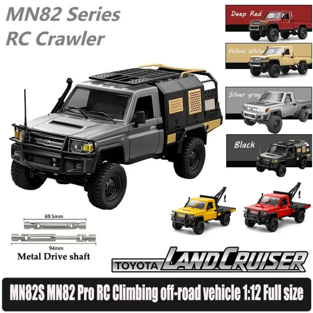 Crawler RC MN82 1:12 4WD Todoterreno con Mando
