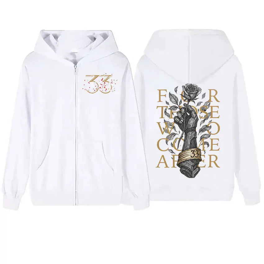 Sudadera Clair Obscur Expedition 33 con Cremallera, Vintage, Unisex