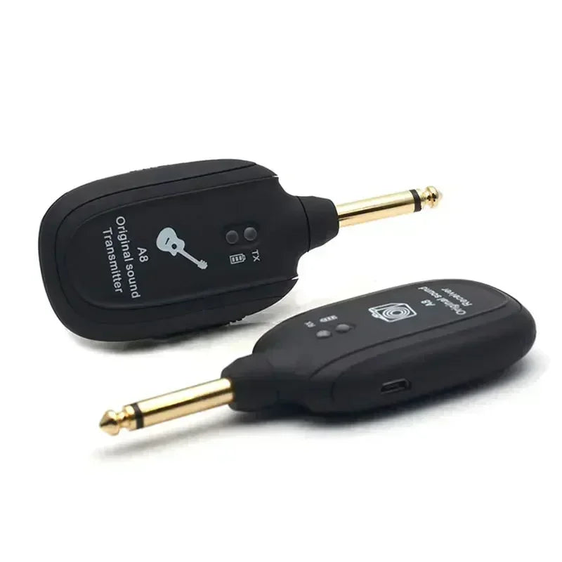 Transmisor y receptor inalámbrico para guitarra de 50M, sonido original sin demora, recargable, para guitarra eléctrica, bajo, ukelele, uso en escenario y estudio.