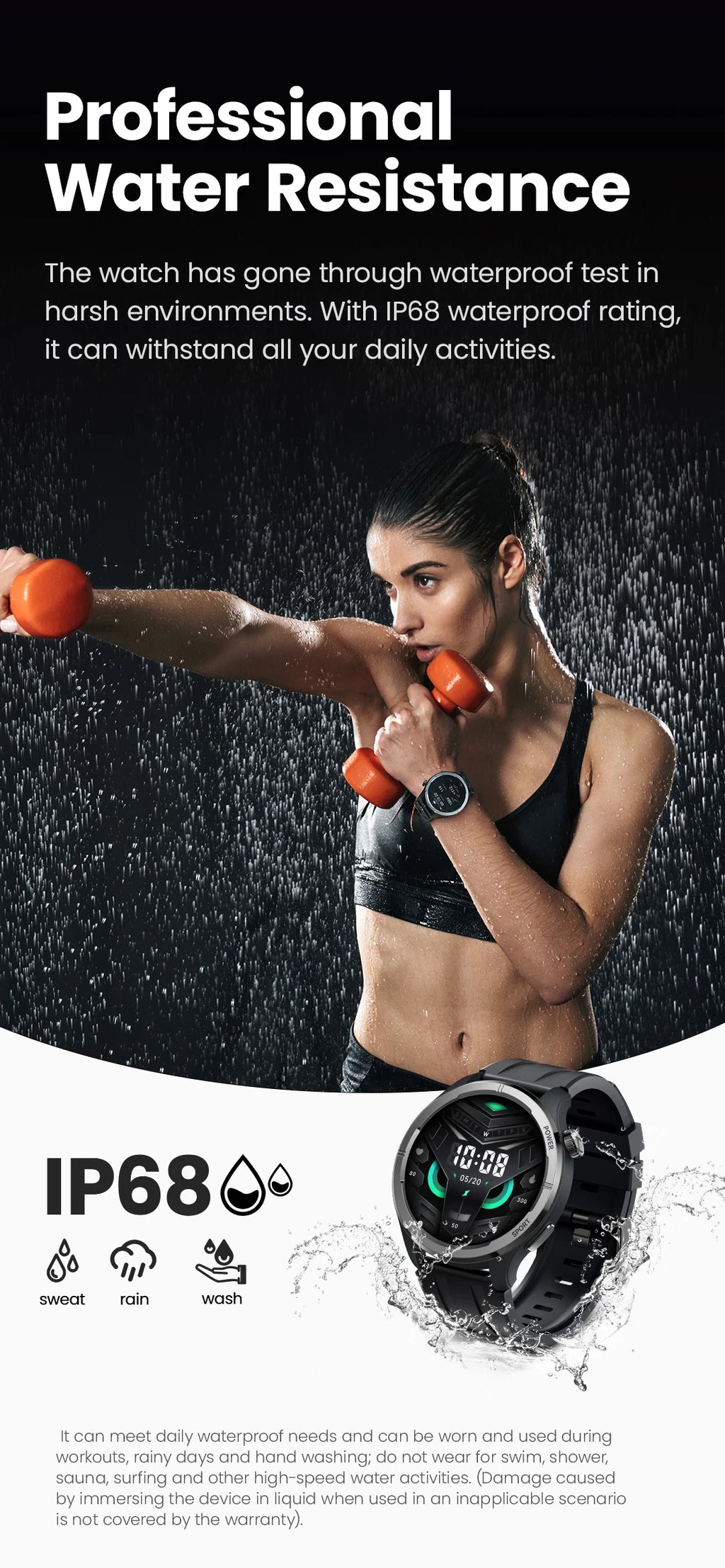 Reloj Inteligente Solar Neo con Pantalla HD, Control de Salud 24H y Llamadas