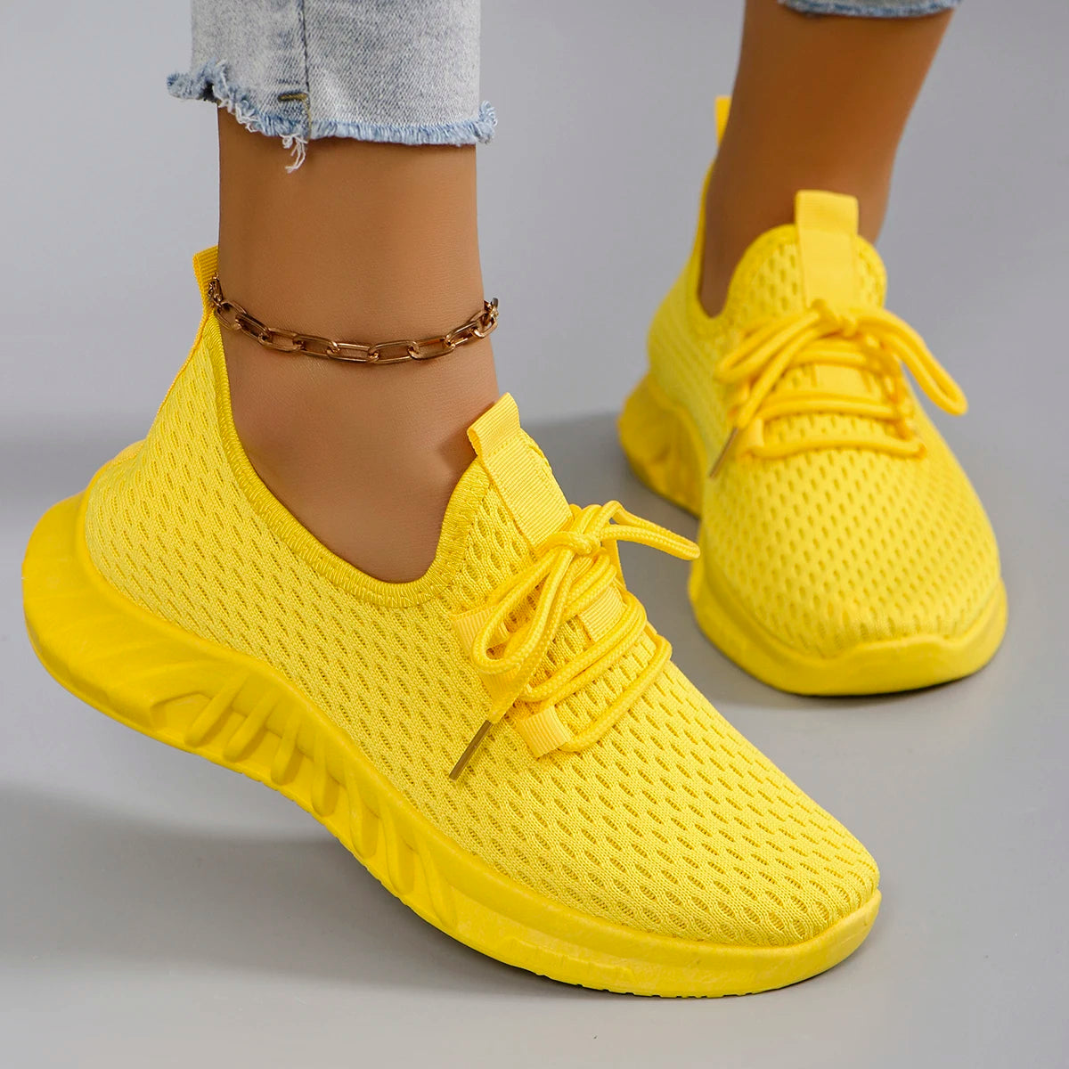 Zapatillas deportivas de malla transpirable para mujer