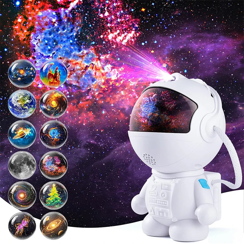 Proyector de Galaxia Astronauta Giratorio 360°