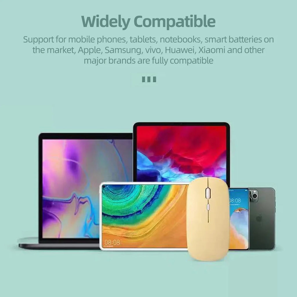 Ratón inalámbrico Bluetooth para iPad, Samsung, Huawei, Lenovo, MiPad, Android, Windows, tableta, batería, ratón para ordenador portátil