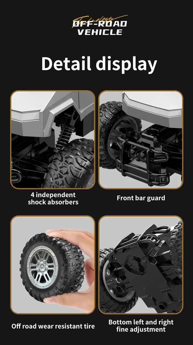 Camión RC Anfibio 4WD 1:16 con Giros 360° y Luces LED