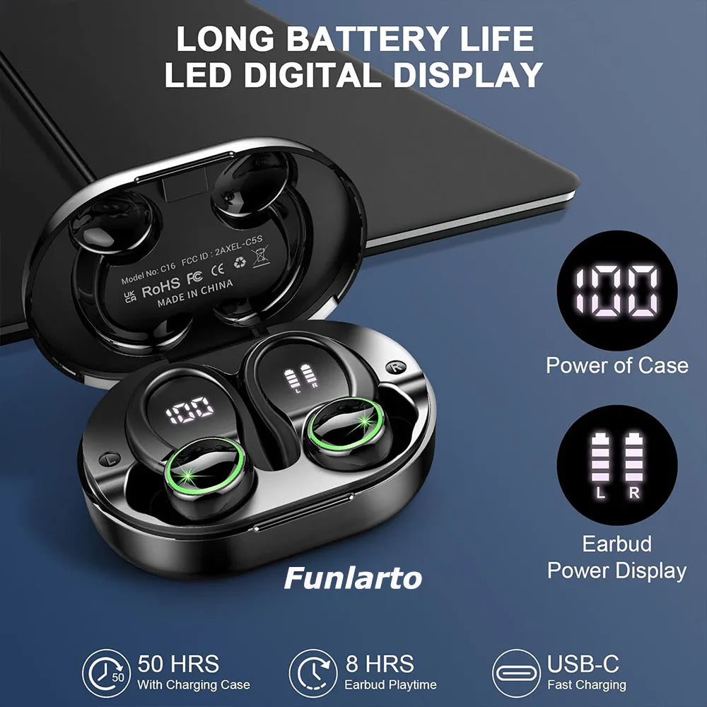 Auriculares Bluetooth 5.4 Deportivos 50h Graves