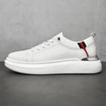Zapatillas de deporte de cuero genuino para hombres, zapatos con elevador, zapatos invisibles transpirables, zapatillas de deporte casuales de moda para hombres