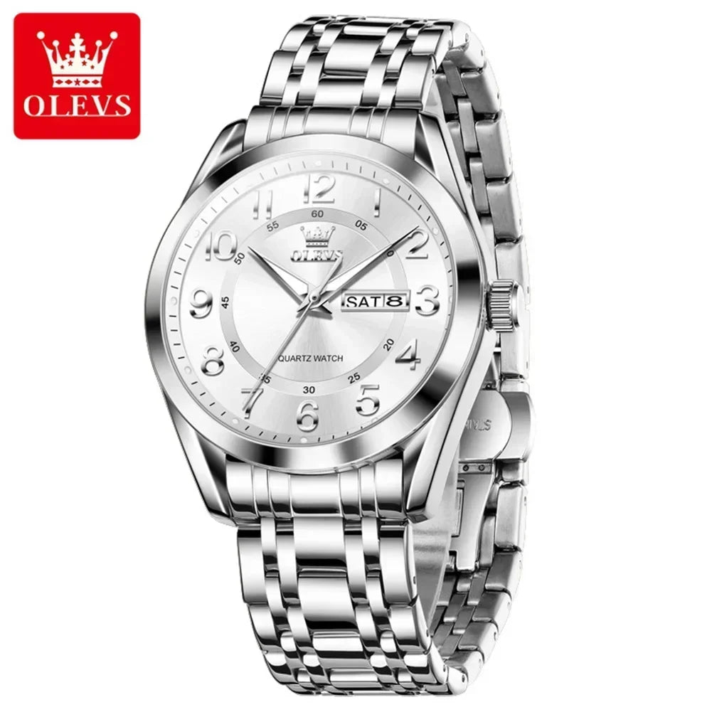 Reloj de Cuarzo para Hombre OLEVS 3666 Luminoso Acero Inoxidable