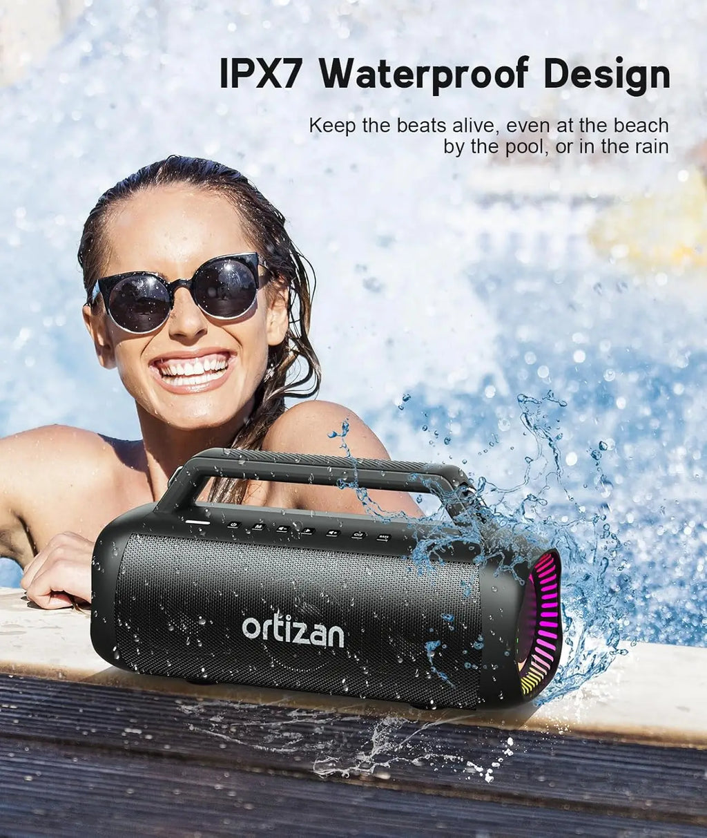 Ortizan Altavoz Bluetooth 60W Subwoofer Power Bank