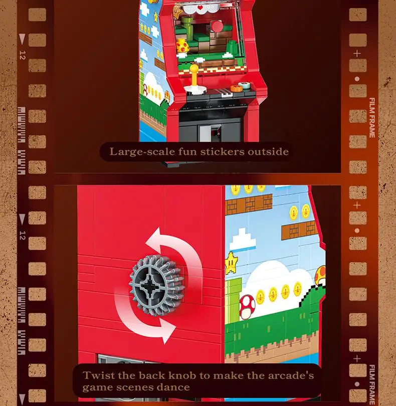 Consola de Juegos de la Serie Electrónica Retro JAKI, Bloques de Construcción de Alta Calidad, Modelo MOC, Ensamblaje Creativo, Adorno, Regalo de Cumpleaños para Niños
