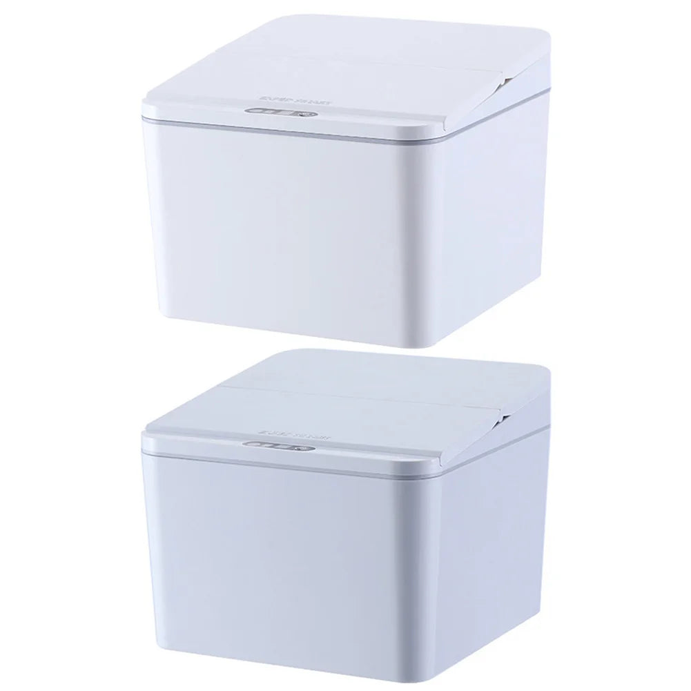 Papelera automática de escritorio con sensor por inducción, recargable USB, 4 L