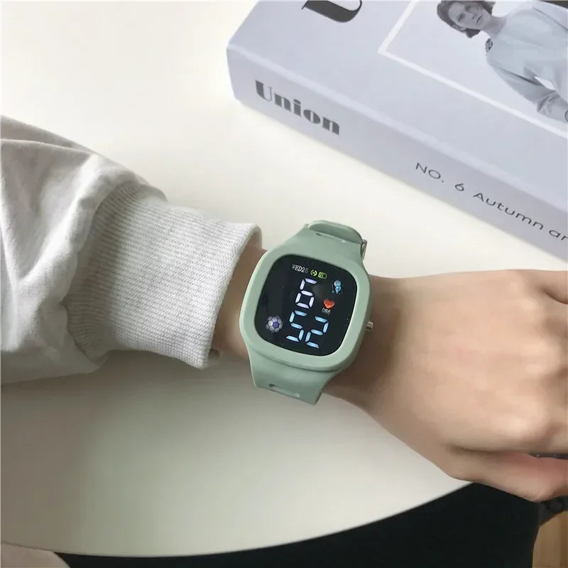 Nuevo reloj 3D con orejas de gato para niños, relojes electrónicos deportivos para niñas y niños, reloj de pulsera Digital LED luminoso resistente al agua para estudiantes, regalos