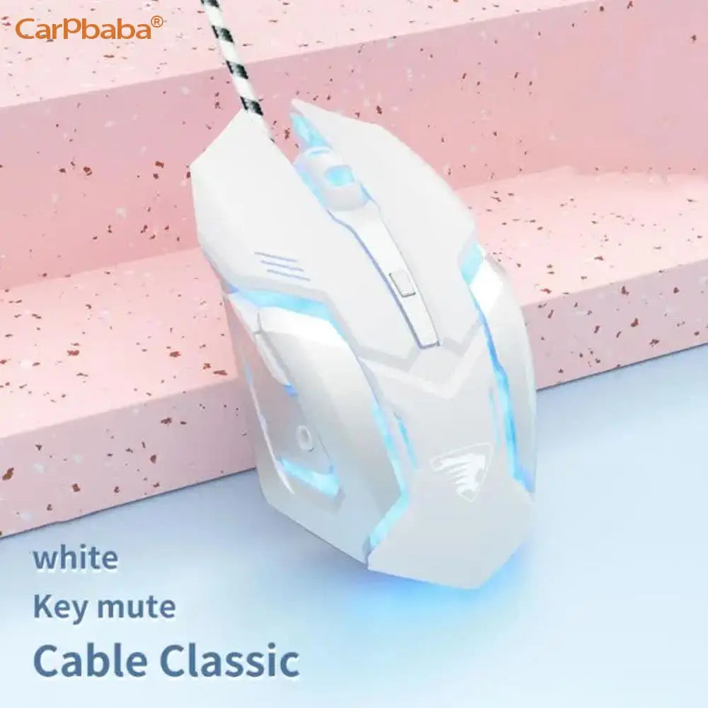 Carpbaba-ratón de juego con cable G3, silencioso, mecánico, rosa, deportes electrónicos, chica, arte encantador, portátil, para oficina, hogar, MacBook, portátil, PC y Gamer