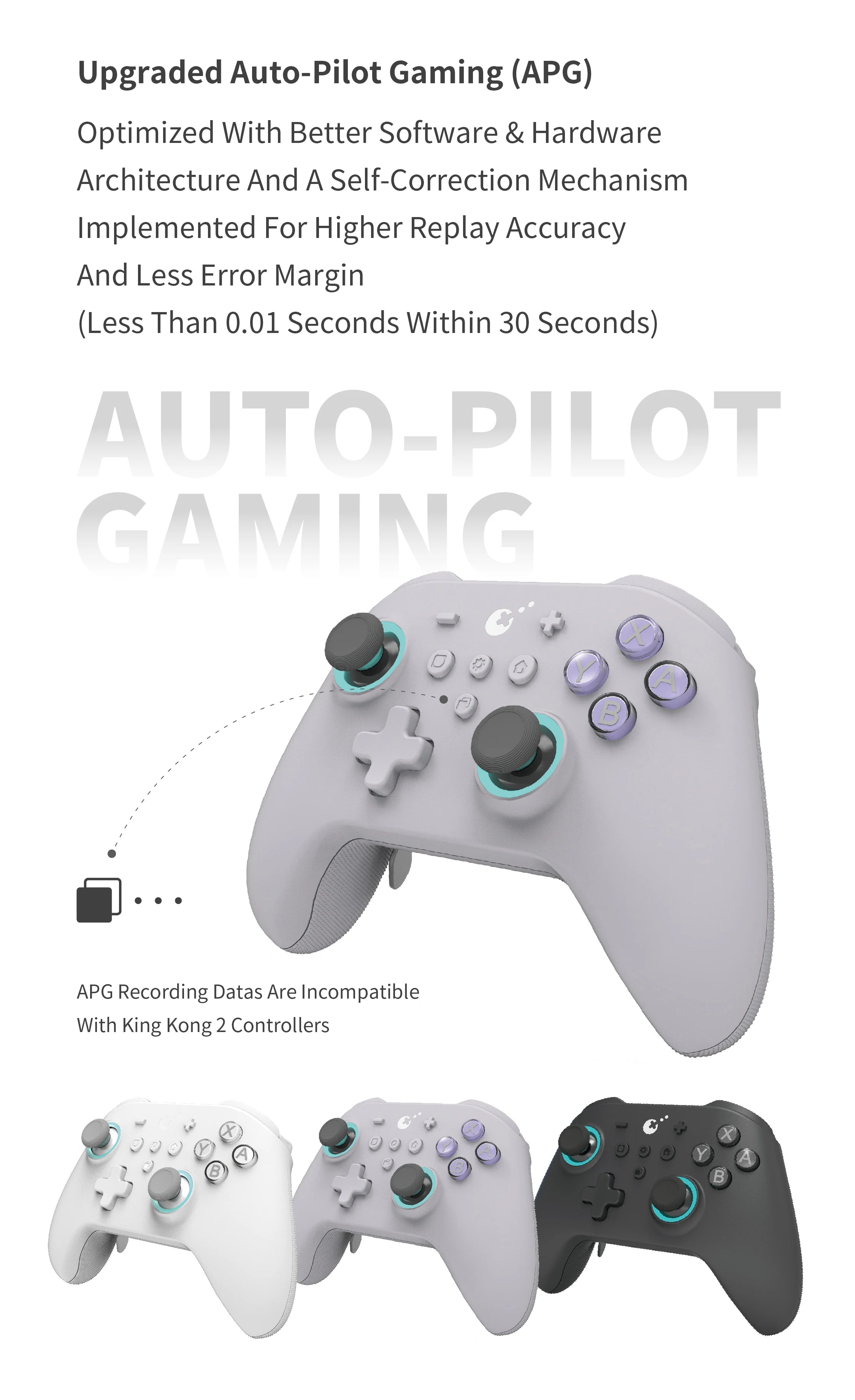 GuliKit-mando KK3 MAX NS39 KingKong 3, Gamepad con efecto Hall, Joysticks y disparadores para Windows, Nintendo Switch, Android e iOS