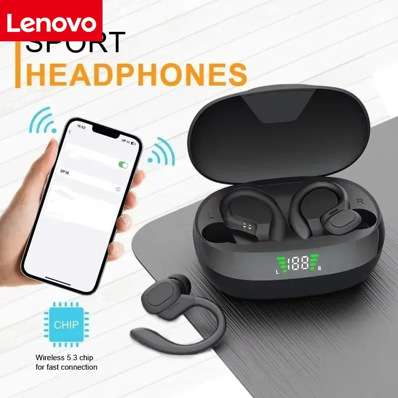 Lenovo Auriculares Bluetooth 5.3 Deportivos Batería Larga