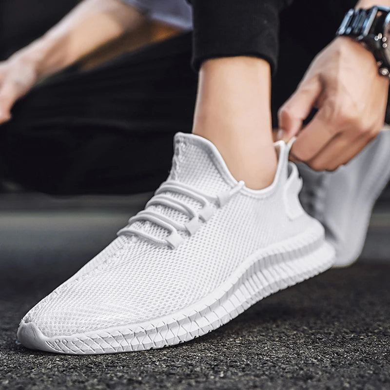 Zapatillas de correr transpirables para hombre, zapatos informales con plataforma a la moda para hombre, zapatos vulcanizados ligeros para mujer, zapatillas antideslizantes flexibles