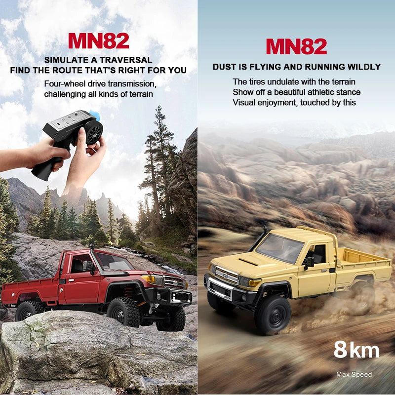 ZWN MN82 MN82S LC79 1/12 camioneta corta RC a escala completa 4WD Control remoto escalada todoterreno coche juguetes para niños regalos de navidad