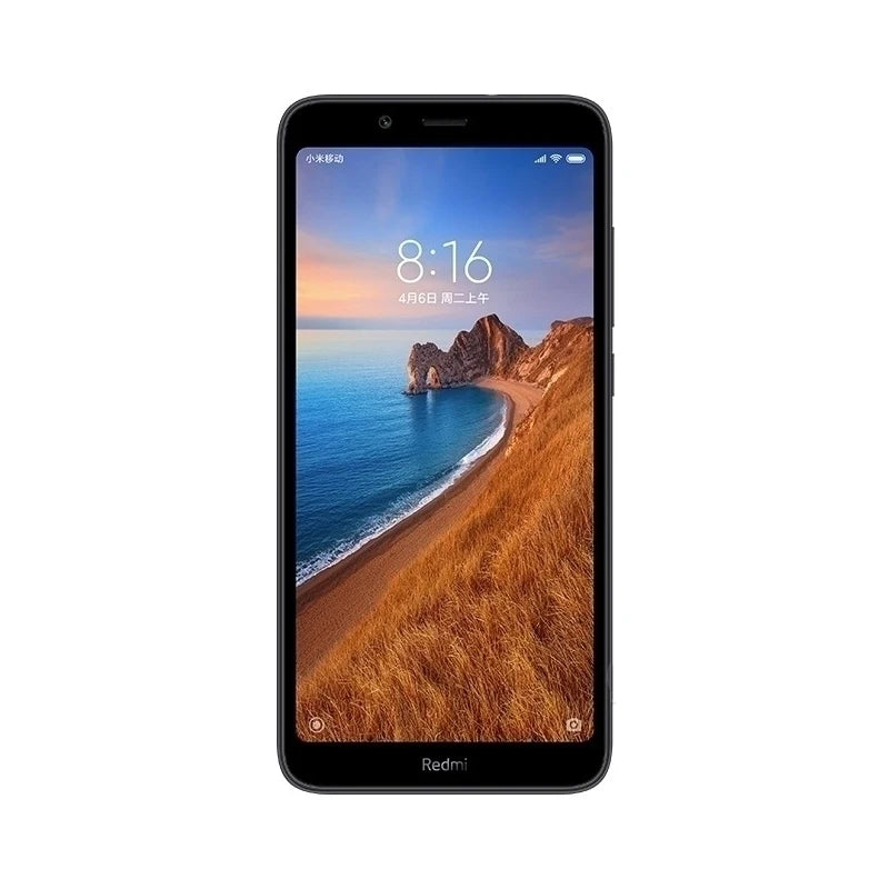Xiaomi-teléfono inteligente Redmi 7A, dispositivo con firmware Global, 4G, 5,45 pulgadas, 1440x720, 13MP, Qualcomm, Snapdragon 439, reconocimiento facial, usado