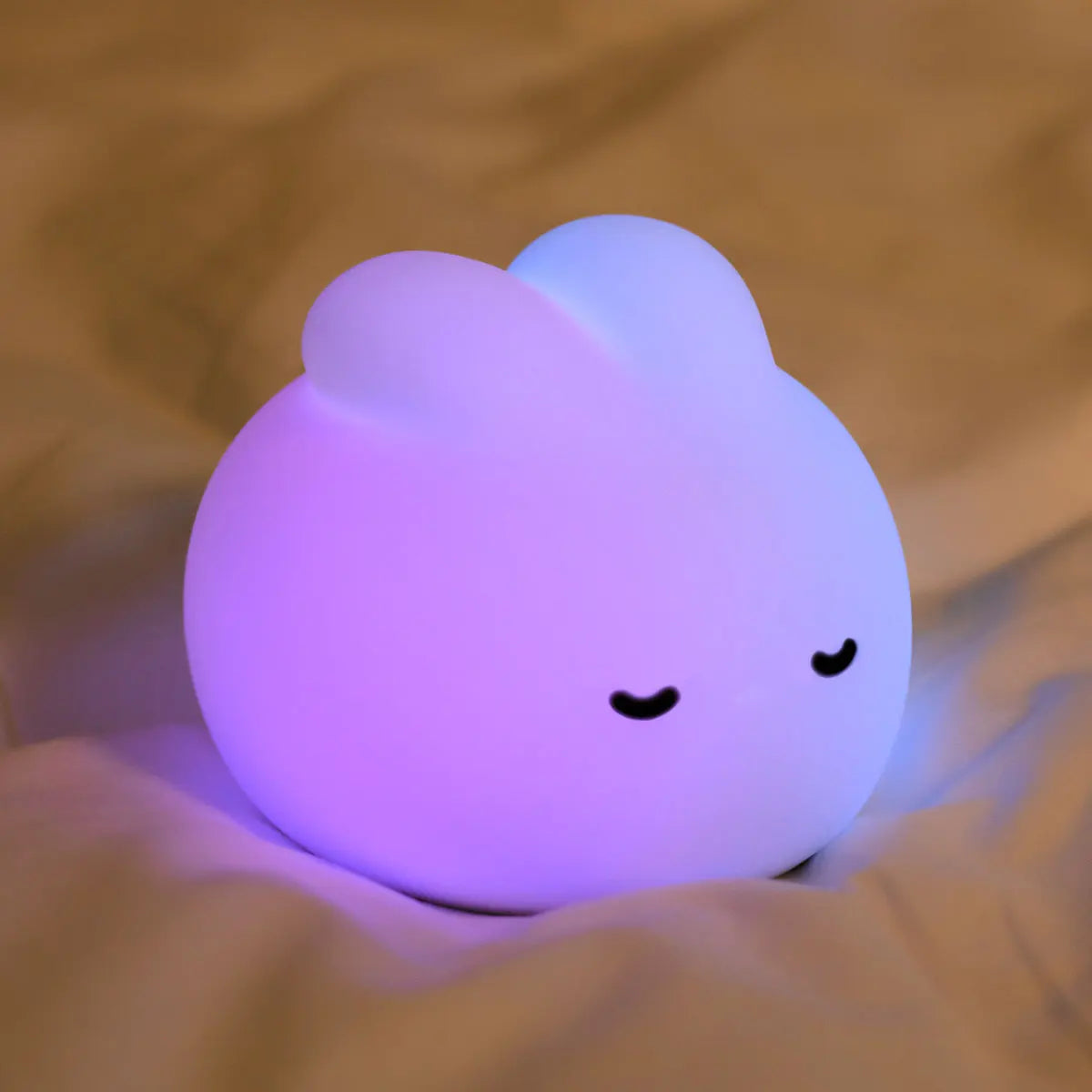 Lámpara de noche de conejo de silicona, luz nocturna de conejo de ensueño, lámpara LED con Sensor táctil, sincronización, decoración de escritorio, regalo de luz nocturna para niños