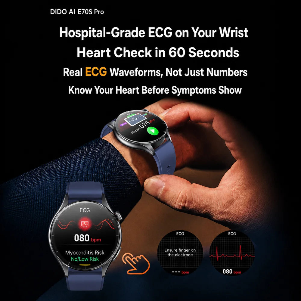 Dido AI E70S Reloj Inteligente ECG Ultrafino
