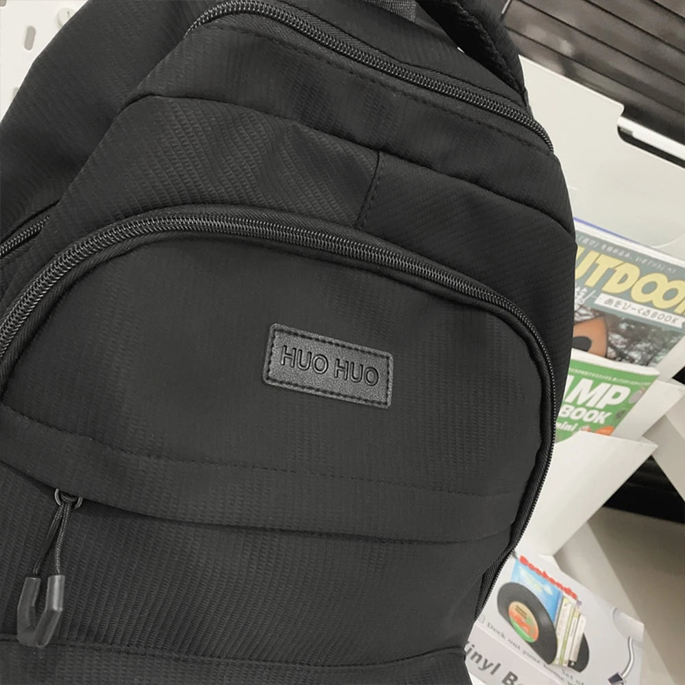Mochila de Nailon con Puerto USB, Múltiples Bolsillos para Escuela y Trabajo