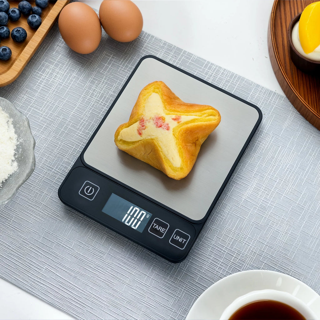 Báscula de cocina mejorada, báscula electrónica de alta precisión, alta calidad, para hornear alimentos, café, té, fruta, herramienta profesional esencial para el hogar
